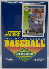 1992 Score Series 1 Baseball Hobby Box